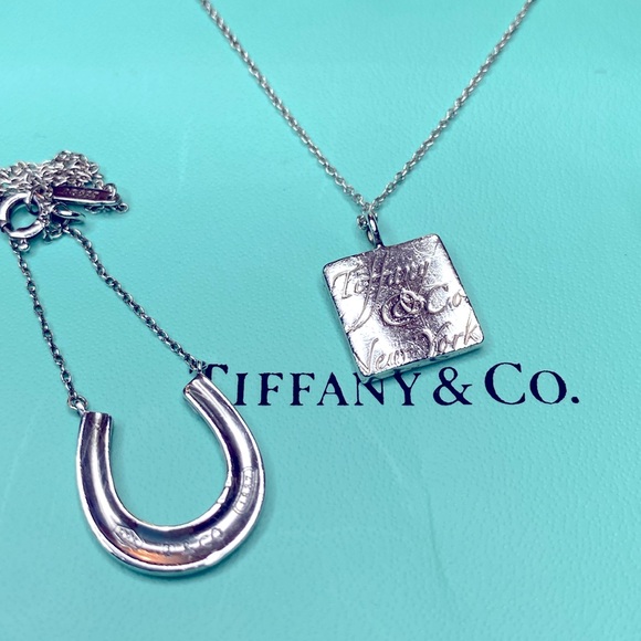 Tiffany & Co New York Notes Square Pendant Necklace - Picture 9 of 9
